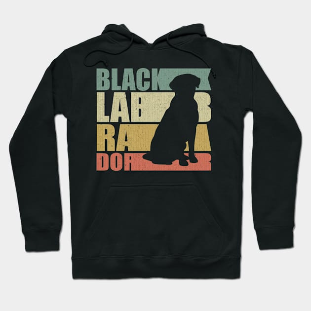 Labrador Mom -  Funny Retro Black Labrador Lover Gift Hoodie by clickbong12